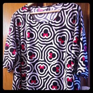 LuLaRoe oversized Irma in Minnie Mouse print